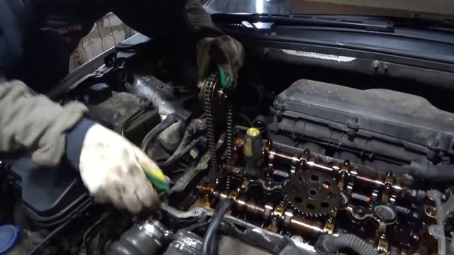 Двигатель ЕР6 Замена цепи грм Ситроен Пежо Мини Купер