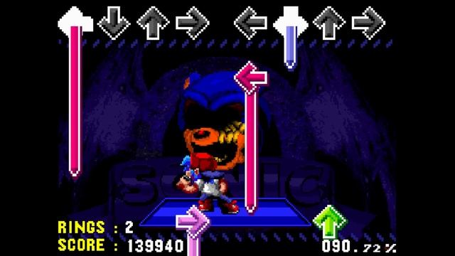 Friday Night Funkin' GAME OVER but it's Lord X Remake VS MX Sprite Animation (FNF Mod/Sonic PC Port