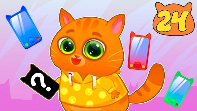 Суровый КОТИК БУБУ №24. Новый телефон. МУЛЬТИК про котят на канале Хвостик ТВ