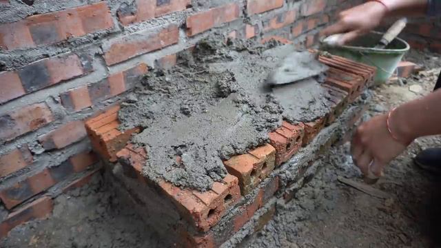 Full Video: 80 Days Building Brick Kitchen Connected Wooden House - BUILD LOG CABIN, My Bushcraft