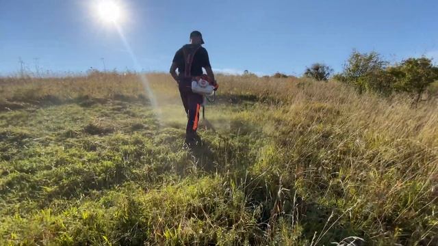 Stihl Fs 561 C-EM cutting grass with Stihl autocut 56-2 and Stihl CF3-pro 3,3 mm trimmer line.