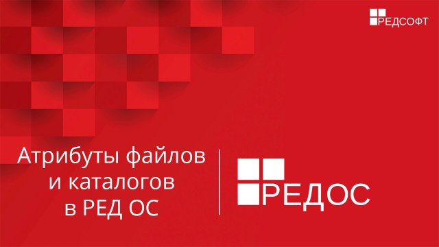 Атрибуты файлов и каталогов в РЕД ОС