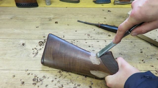 ИЖ-27м реставрация ложи и цевья.