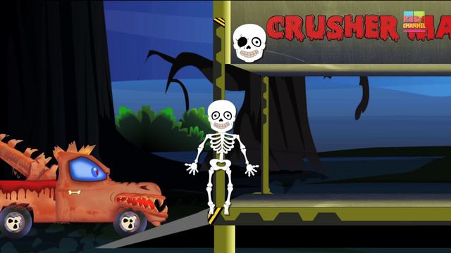 scary vehicles for children | Halloween ambulance | scary dump yard for kids