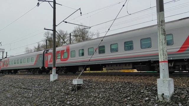 ЭП2К-231 с фирменным поездом 011Е "Ямал" Новый Уренгой-Москва у пл.Лось #ржд #жд #эп2к
