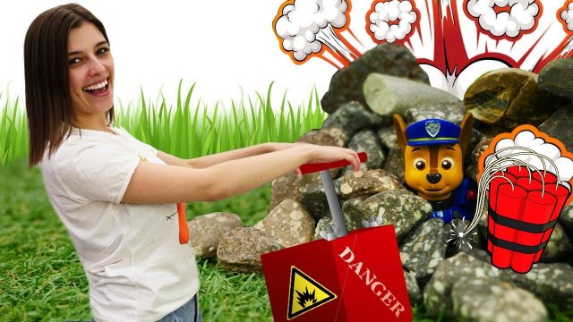 Игрушки Щенячий Патруль для малышей — Щенок Рокки потерялся, а Чейз застрял в камнях — Мультики