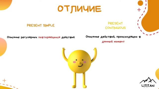 Spotlight 4 класс грамматика. Отличие Present simple от Present continuous/