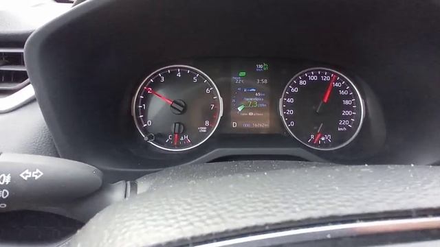 Toyota Rav 4 2020, расход топлива на скорости на скорости 130  км/ч