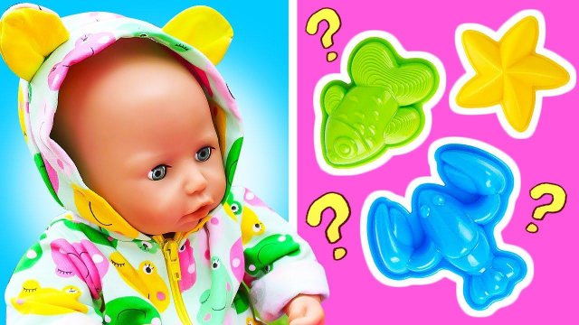 Кукла БЕБИ БОН – Беби Анабель играет в формочки-динозавры! Видео для девочек с Baby Born
