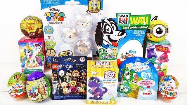 15 КЛАССНЫХ СЮРПРИЗОВ, Unboxing Kinder Surprise LEGO Гарри Поттер,ТРИ КОТА,Дисней,ПОНИ,Миньоны,ЮХУ