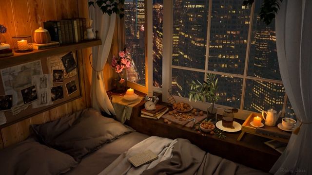 Autumn Jazz - Jazz Music in Cozy Bedroom - Relaxing Jazz Music for Sleep, Study, Focus, Work.mp4
