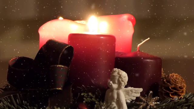 Christmas Music - Joy to the World - Festive Atmosphere 2 hours Candle Light and Snow 🎄