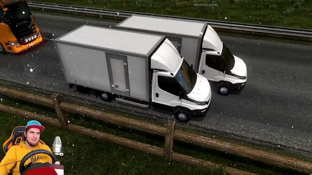 ДОРОГА ДУРАКОВ 3 ЧАСА ПРОСТОЯЛИ В ПРОБКЕ - ДЕРЖИМ ОБОЧИНУ в ETS 2 MP - Euro Truck Simulator 2 + РУЛ