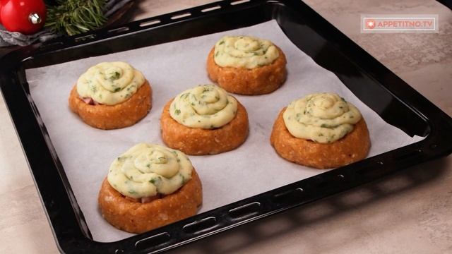 Красота на тарелке, за 30 минут! Гнезда из куриного фарша и картошки