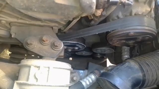Снятие (замена) поликлинового ремня Opel Zafira B. Схема в конце видео.