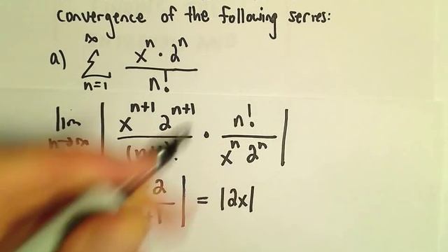 Interval and Radius of Convergence for a Series, Ex 3