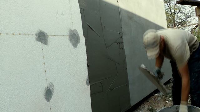 Утепление фасада пенопластом! Утепление дома. Утепление стен снаружи.