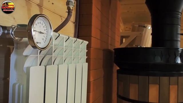 Паровое отопление в дровяной печи Теплообменник в печке и подключение батареи отопления