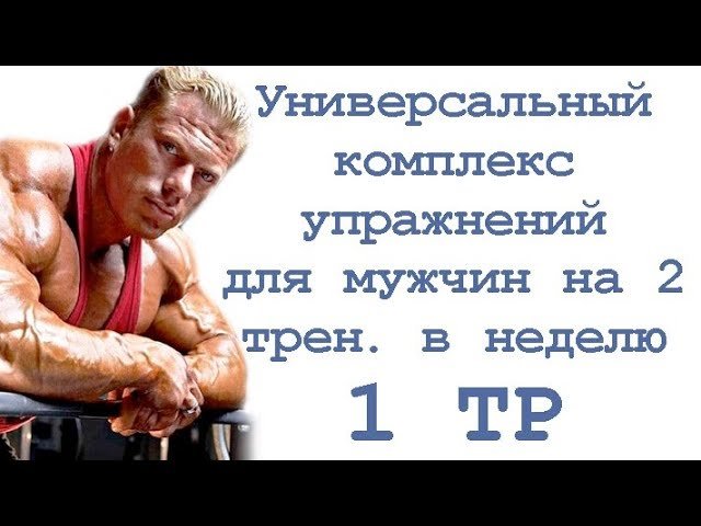 Универсальный комплекс упражнений для мужчин на 2 тренировки в неделю (1 тр)
