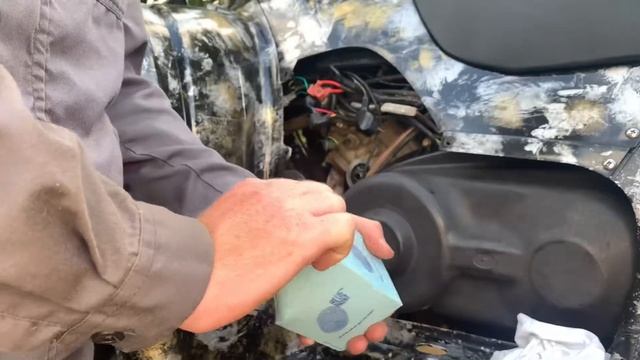 Как поменять масло в двигателе на квадроцикле STELS 500 GT