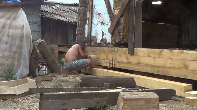 Замена нижнего бруса.