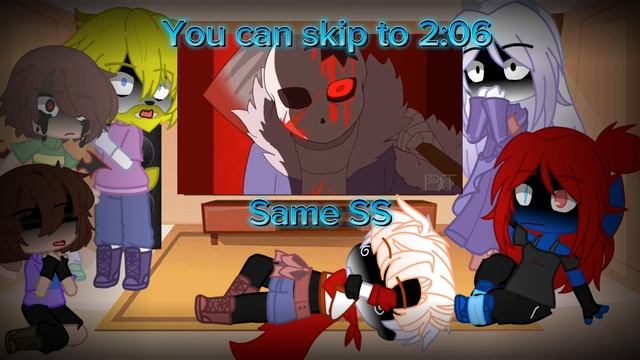 Undertale react to Horror sans part 1//Gacha club