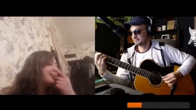 Гитарист в Чат-Рулетке . удивил НЕ иностранцев !