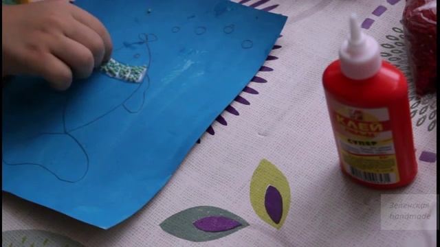 Чем заняться с ребенком дома? Творческие занятия с ребенком. Поделка из крупы.