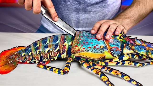 ПОВТОРЯЕМ НЕВЕРОЯТНУЮ УЛИЧНУЮ ЕДУ СО ВСЕГО МИРА ОГРОМНЫЙ ЛАНГУСТ ШАШЛЫК ИЗ КАЛЬМАРА ЛОКМА