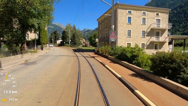 Cab ride Tirano - St. Moritz ( Bernina Raiway) 4K (July 2022) Part 1