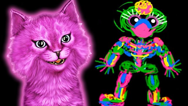 РИСУЕМ ЗАБАВНЫХ МОНСТРОВ 2 говорящий КОТЕНОК АБИ играет ВИДЕО ДЛЯ ДЕТЕЙ
