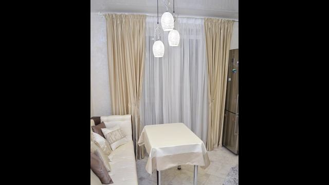 Длинные Шторы в Кухню. Как красиво оформить окно (5 вариантов)