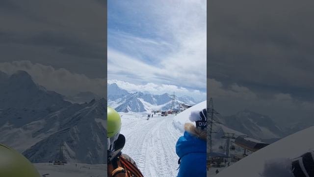 Эльбрус. Подъем на ратраке к вершине горы.