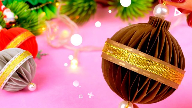 Новогодние игрушки из бумаги Елочные игрушки своими руками (поделки самоделки)