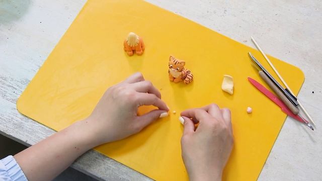 Лепка из пластилина для детей | Лепим КОШКУ