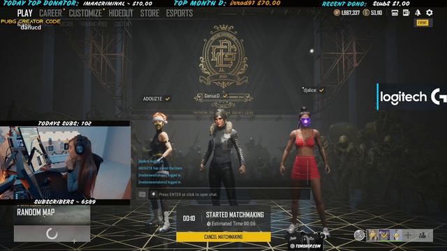 Стрим Danucd с Adouz1e и Alisa | PUBG