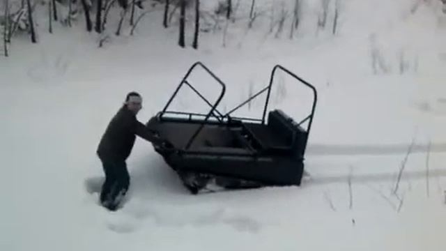 болотоход Пелец 12 сил на снегу