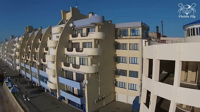 Посёлок Кача Севастополь Полёт над набережной The village of Kacha Sevastopol