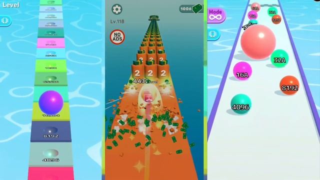 Max Levels Ball Run 2048 Merge Number vs Ball Run Infinity vs Level Up Balls! gameplay walkthrough