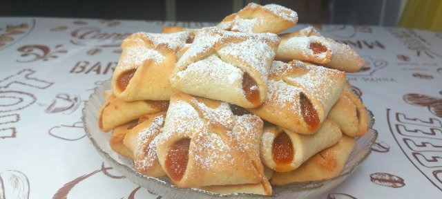Нежнейшее печенье на сметане, Вкус Детства, с Яблочным повидлом!!!