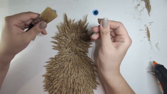 Сова из природных материалов / Осенняя поделка
