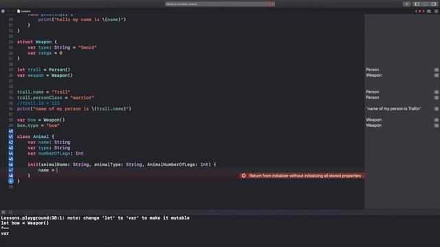 #20 Структуры и Классы в Swift. Swift for beginners