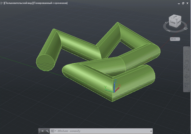 автокад 3д сдвиг вращение