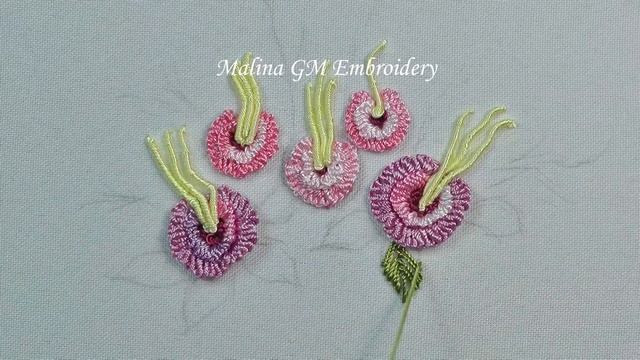 Dimensional Embroidery :  Flower Basket | design for embroidery tablecloth