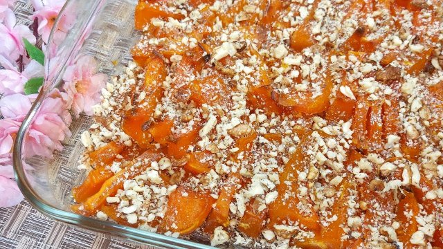 И Конфет не нужно. Мармеладная тыква по-турецки .Очень вкусный Турецкий десерт. Тыква с орехами