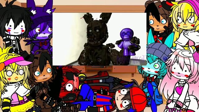 ФНАФ 1 И 2 РЕАГИРУЕТ НА | FNAF Попробуй не Засмеяться Челлендж 57 АПЕЛЬСИНЬЧИК | GACHA CLUB