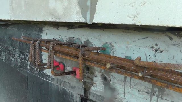Заделка арматуры , шпилек  в бетонную стену. Альтернатива химическим анкерам.