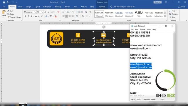 Design a Printable Letterhead in Microsoft Word | Ms Word | Letterhead Design