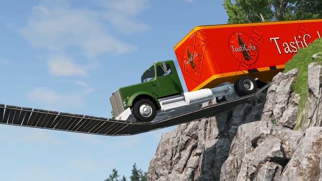 Машины против Ферменного моста - BeamNG Drive