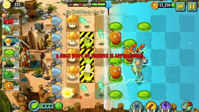 Plants vs Zombies 2 Big Wave Beach day 23 / Растения против Зомби 2 Пляж Большой Волны день 23